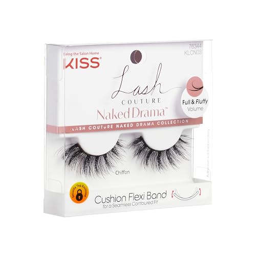 KISS Lash Couture Naked Drama False Eyelashes - Chiffon, 3 Pairs