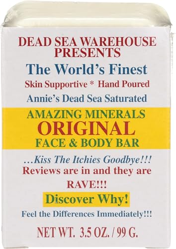 Dead Sea Salt Soap Bar - Hydrating Face & Body Cleanser - 3.5 oz
