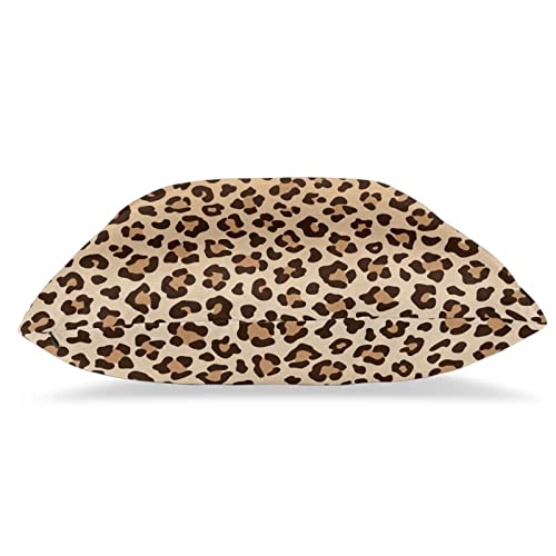 Leopard Print Throw Pillow Covers Set of 2 - 18"x18" Soft Velvet