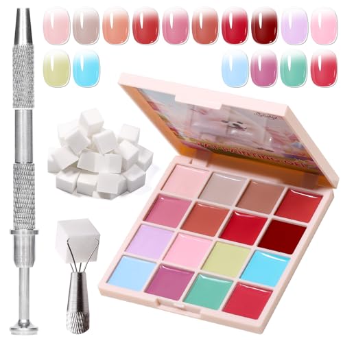 GELLAKTIK Red Nail Polish Gel - 16 Colors for Ombre & French Manicure