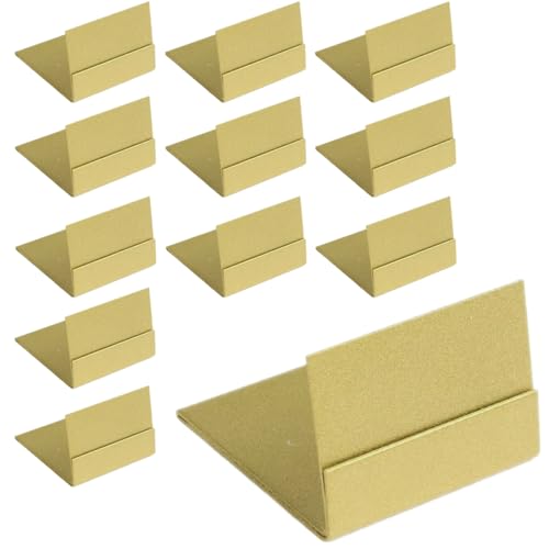 Gold Table Number Holders - 12-Pack Metal Place Card Stands