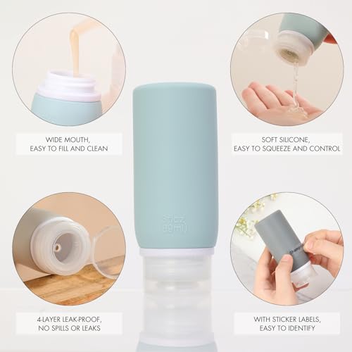 Muslish 21 Pack Travel Bottles Set – Leak-Proof TSA Approved Silicone Containers
