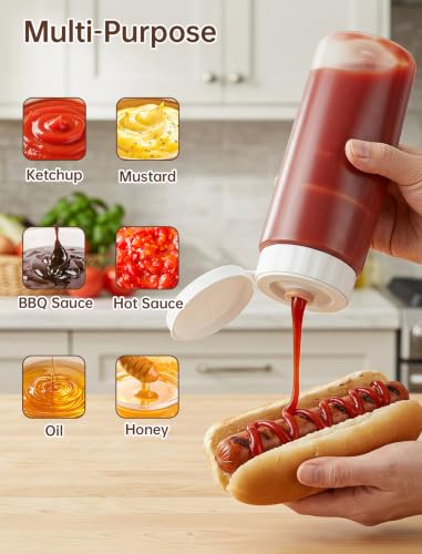 NiHome 17oz No Drip Honey Dispenser - BPA-Free, Leak-Proof Design