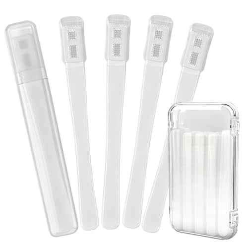 ASTONFOG 5-Pack White Silicone Eyelid Cleansing Brushes for Sensitive Eyes