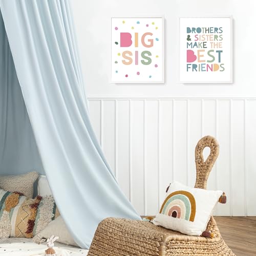 Brother and Sister Wall Art Prints - Set of 4 Unframed Decor