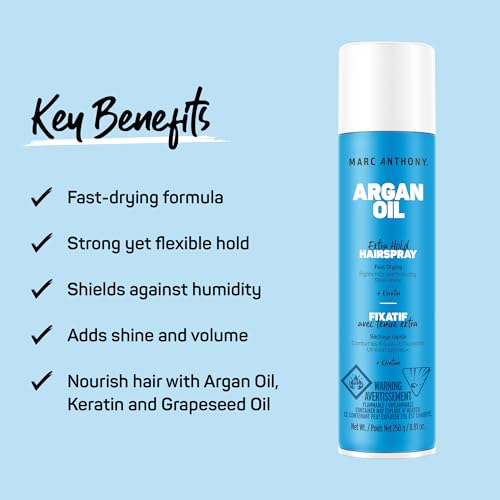 Marc Anthony Argan Oil Hairspray - Volumizing Extra Hold & Shine, 8.8 oz