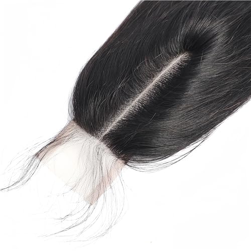 8 Inch Brazilian Straight Hair 2x6 HD Lace Closure Deep Middle Part Remy Human Hair