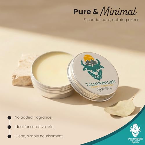 Tallowbourn Grass-Fed Beef Tallow Balm for Face & Body - Unscented 1oz