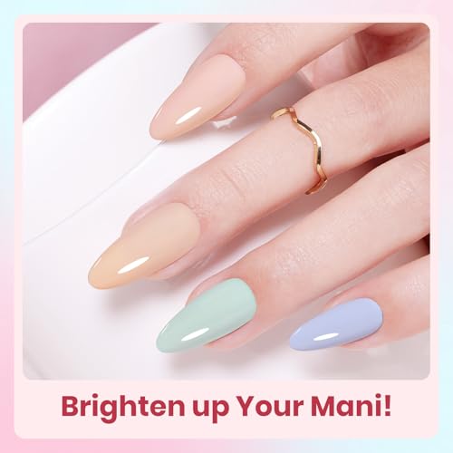 Beetles Pastel Gel Nail Polish Set - Soft Manifest Collection (8 Colors)