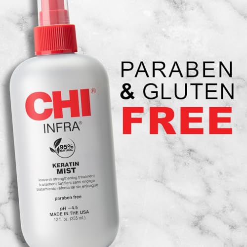 CHI Keratin Mist Hair Spray - Strengthening & Heat Protection, 12 Oz