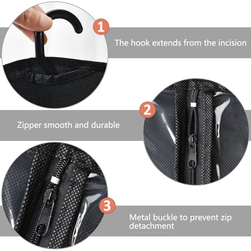 Ulbemoll Black 31.5-Inch Wig Storage Bag with Hanger – 5 Pcs