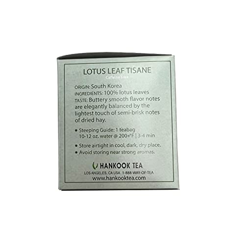 Hankook Tea Lotus Leaf Tisane - 25 Individually Wrapped Teabags