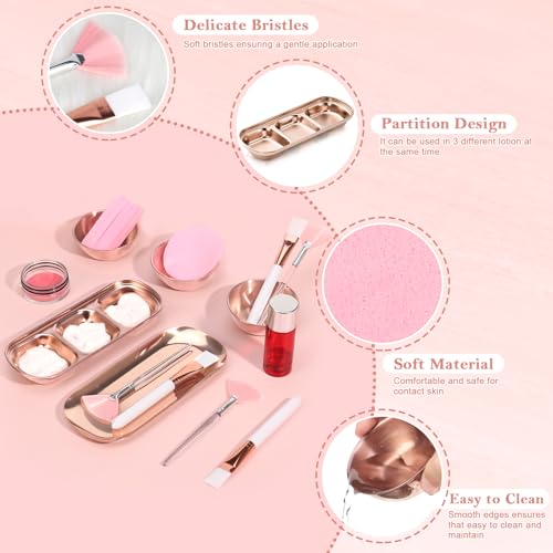 23-Piece Rose Gold Esthetician Facial Skincare Tool & Mixing Bowl Set