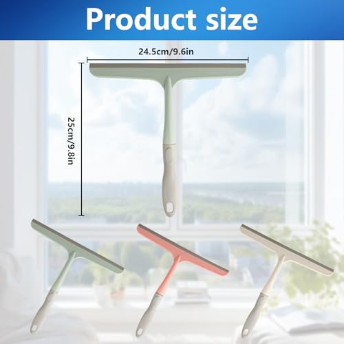 3-Pack Shower Squeegee Set for Glass & Car Windows - Durable & Ergonomic