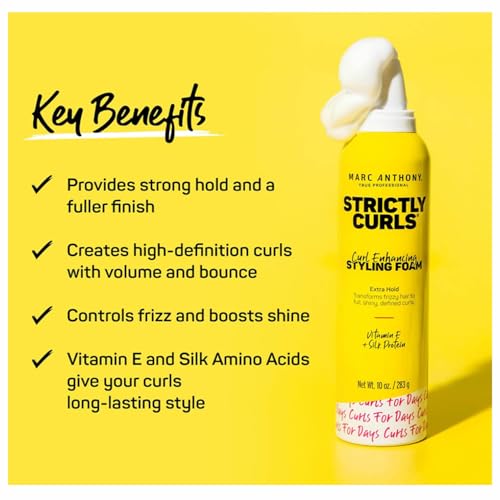 Marc Anthony Curl Enhancing Styling Foam Extra Hold 10oz Pack of 2 - Strictly Curls