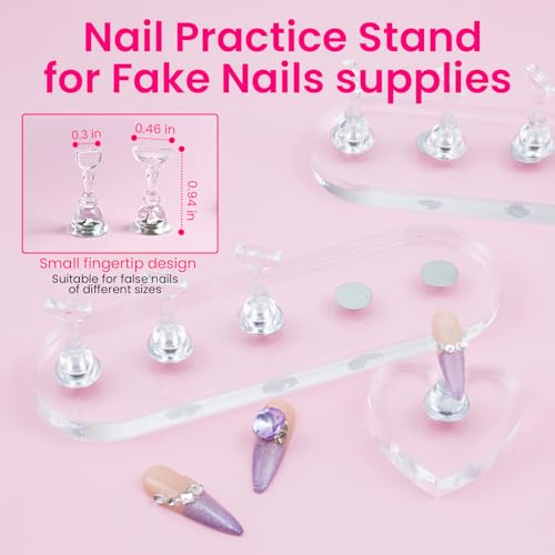 Clear Large Nail Stand for Press On Nails - Nail Art Display & Painting Practice