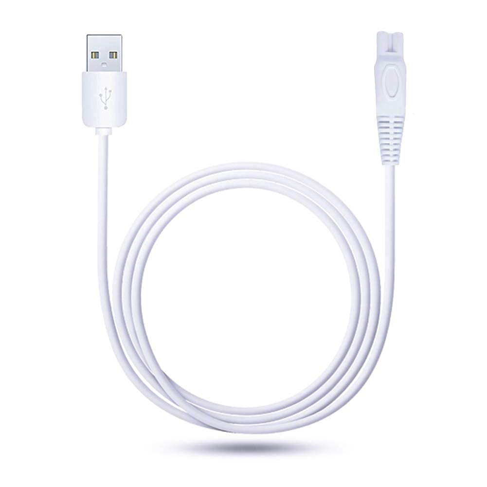 USB Cord Fast Charging Cable for Finishing Touch Flawless Body Electric Shaver Flawless Cord Replacement Charger (5V, 39.4In, White 1pcs)