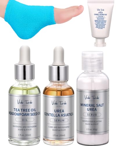 VEDA TINDA SCENT Foot Care Kit - 5 Count Urea Cream & Salt Scrub