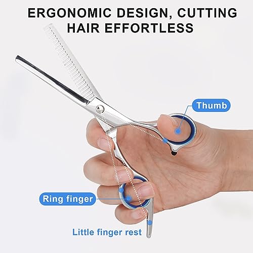 6.5in Stainless Steel Hair Cutting Scissors Set - Ergonomic & Sharp