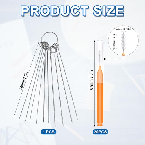 Shower Head Cleaner Tools 30Pcs Set—Multi-Size Stainless Steel Picks & Cleaning Brushes