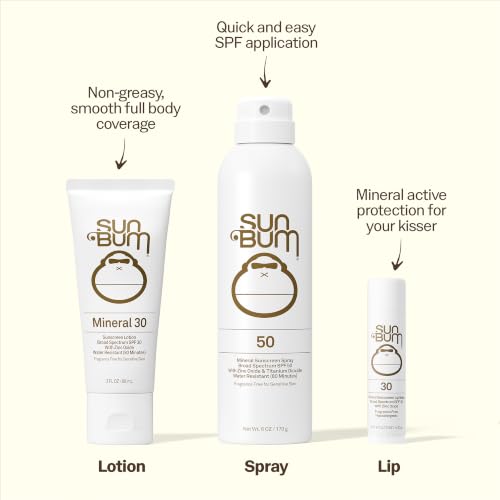 Sun Bum Mineral SPF 30 Sunscreen Body Spray - 6 oz for Sensitive Skin