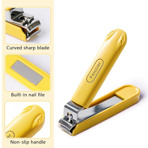 Professional Stainless Steel Nail Clippers with Anti-Splash Design