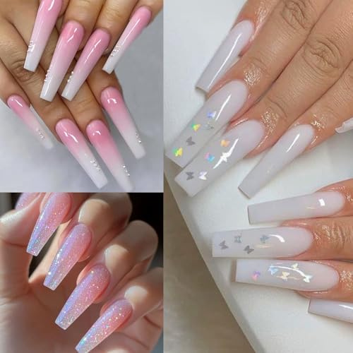 Dual Nail Forms Set for Gel Nails - 15 Sizes with Guide Lines