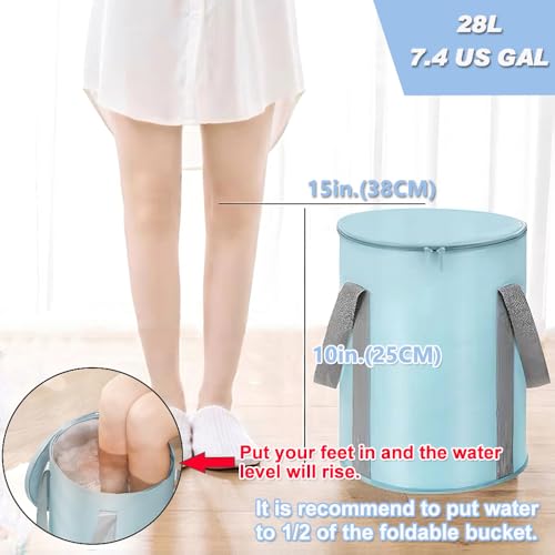 7.5 Gallon Portable Insulated Foot Soaking Tub for Outdoor Use