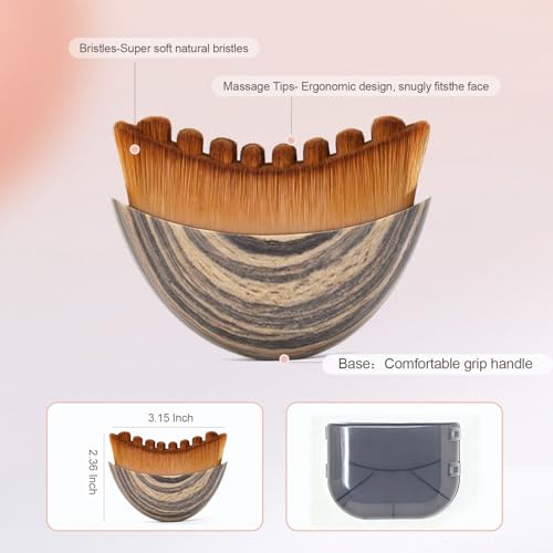 Yqzjjjust Lymphatic Contour Face Brush Set - Hypoallergenic Cleansing Tool