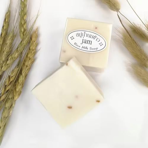 Milky Thai Jasmine Rice Milk Soap 60g - Natural Moisturizing Bar by Jam