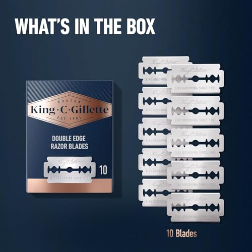King C. Gillette Double Edge Safety Razor Blades - 10 Pack
