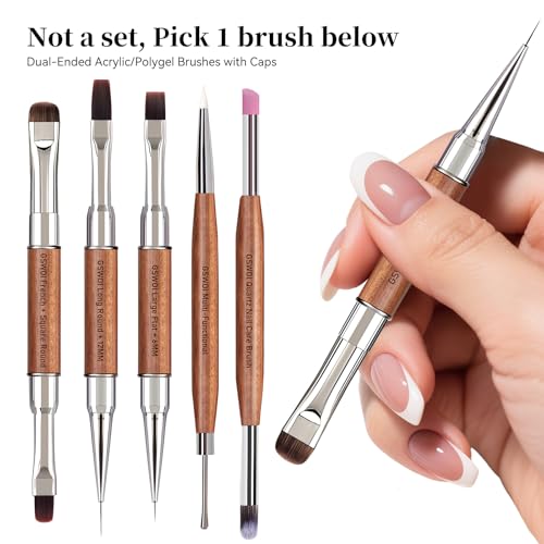 French Tip & 9mm Liner Acrylic Nail Brush with Cleaning Brush