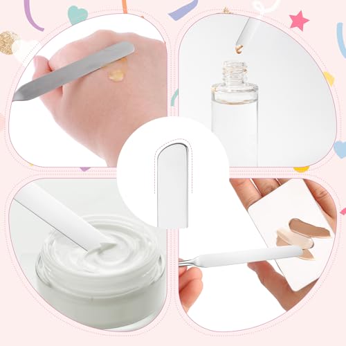 JJUNW 3-Piece Stainless Steel Makeup Spatula Set for Even Application