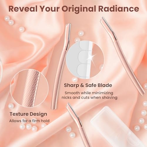 AIBRIT PRO Dermaplaning Tool for Face & Eyebrow Razor - 12 Blades