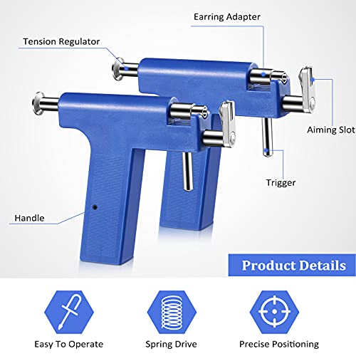 Honoson 158-Piece Ear and Body Piercing Gun Kit with Studs and Earrings