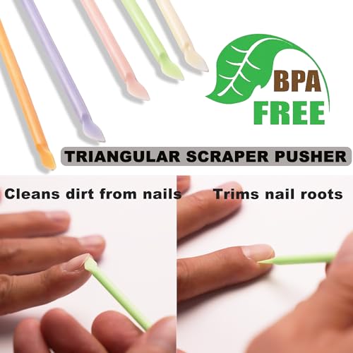 Multicolor 30Pcs Plastic Cuticle Pusher Nail Care Kit - Gentle Manicure Tools