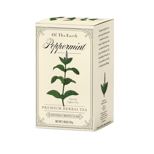 Of The Earth Pure Peppermint Herbal Tea - Caffeine-Free 30 Bags
