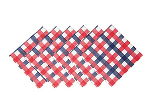 Red White and Blue Disposable Cocktail Napkins - 50 Pack