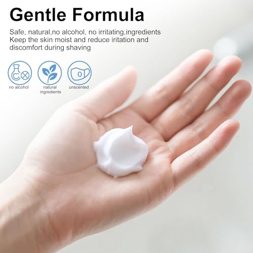 Travel Shaving Cream Packets, 50 Individual Unscented Bulk Portions