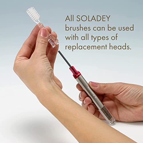 Soladey 3-Row Honeycomb Point Replacement Brush Heads (4 Pack) for Ionic Toothbrush