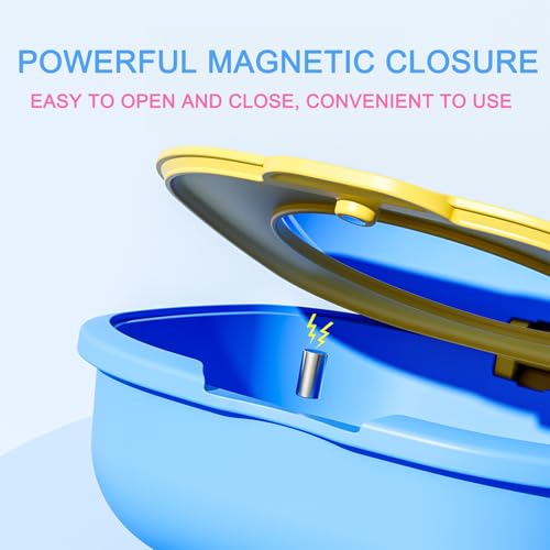 PUINVI Green Retainer Case with Mirror, Vent Holes & Magnetic Closure