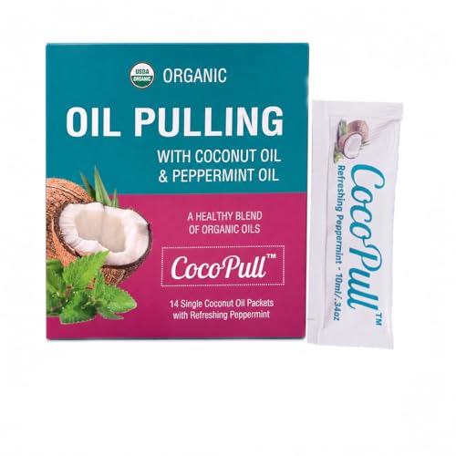 Aviva Pure Organic Coconut Oil Pulling Mouthwash Sachets - Fresh Breath