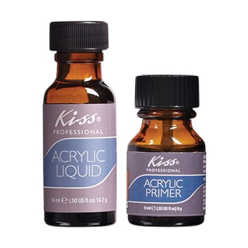 Kiss Complete Salon Acrylic Nail Kit with 64 Tips & Glue