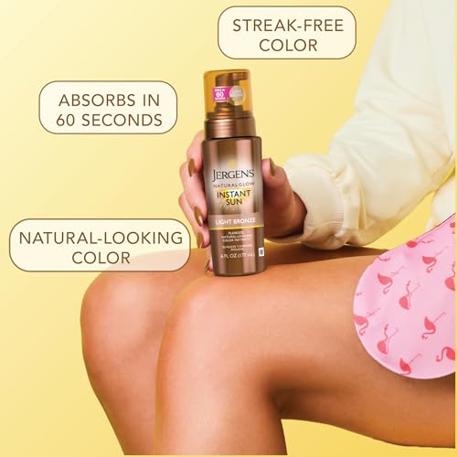 Jergens Natural Glow Self Tanner Mousse - Light Bronze, 6 fl oz