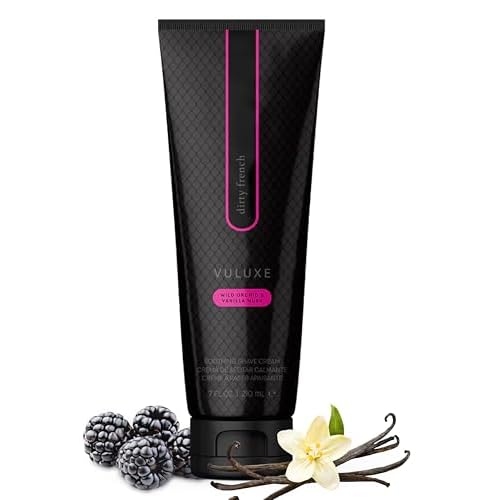 Pure Romance - Vuluxe Shaving Cream for Women - Dirty French (7 fl oz) - Prevents Razor Bumps & Irritation - Orchid, Blackberries, Vanilla - Foaming Shave Cream Moisturizer - Skin Care & Self Care