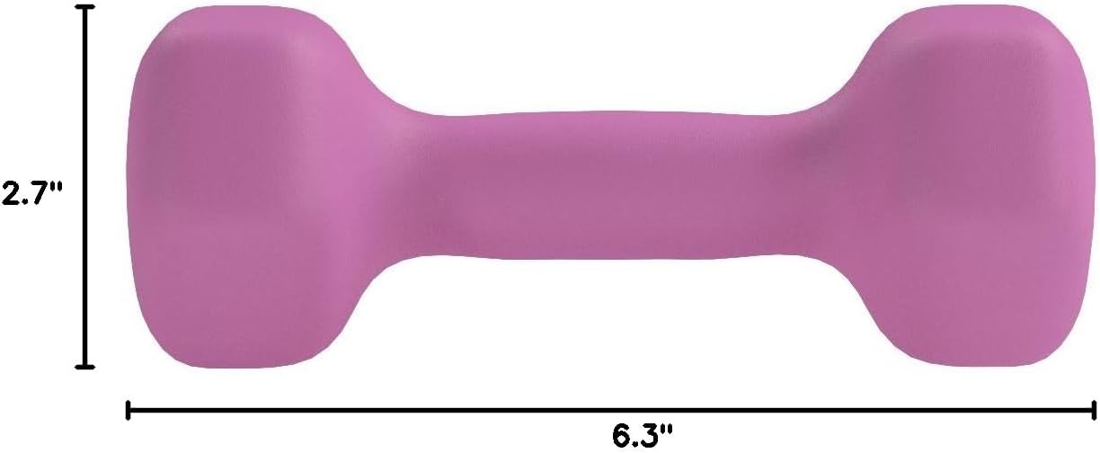 Neoprene Dumbbell Hand Weights for Exercise & Muscle Toning - Adjustable Sizes Available