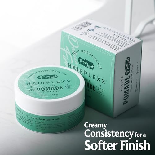 Hairplexx Shine Pomade for Men & Women - 2.7 Fl Oz Travel Pack, Strong Hold & Natural Matte Finish