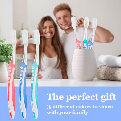 Newday Nano Toothbrush Set - Medium Bristle Silicone Travel Toothbrushes