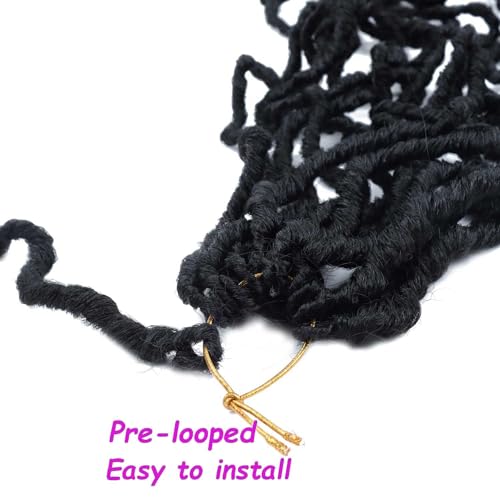 Datuoda 8 Packs 24 Inch Soft Locs Crochet Hair - 1B Faux Locs
