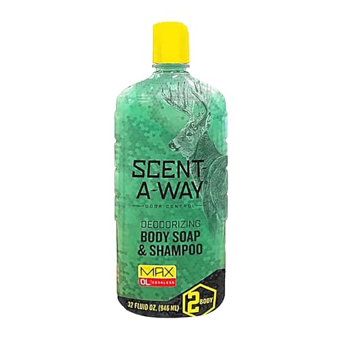 Scent-A-Way MAX Liquid Soap & Shampoo - 32oz Odor Eliminator for Hunters